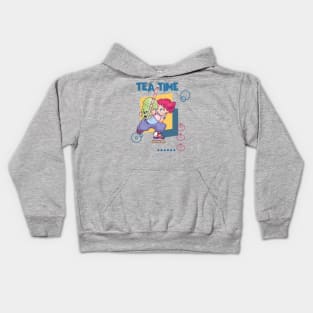 Bubble tea skating character - roller skating Kids Hoodie